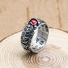 Anillo de sapo dorado vintage para hombre, personalidad elegante, dominante, chapado en plata S925 envejecida, anillo para el dedo índice, suministro de comercio electrónico