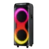 Alto-falante Bluetooth USB de Alta Potência Duplo para Dança Quadrada ao Ar Livre, Alto-falante Portátil de Alta Potência 160W com Luz de Figura Oito