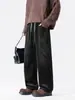 Ropa ACU para Hombre Pantalones de Pierna Ancha de Chenilla Tejida 350g, Estilo Montaña Vintage, Holgados, Lujo Ligero, Pantalones de Trabajo Rectos Casuales para Hombre