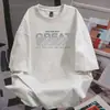 Camiseta de Manga Corta de Algodón Puro Estilo High Street Americano para Hombre Verano 2026 Nueva Marca de Moda Resistente Casual Holgada Cuello Redondo