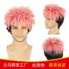 Spell Back War Polygonum Cusstick Youren cosplay animação adereços conjunto de cabelo anti-deformação rosa laranja cos peruca curta