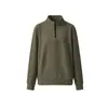 Sudadera Nueva Otoño/Invierno para Hombre Manga Larga Capa Base Tejido Gofrado Lyocell Media Cremallera Mantener Caliente Top Diario