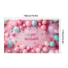 Telón de Fondo de Cumpleaños Nuevo Estilo Transfronterizo Poliéster Accesorios de Fiesta Decoración de Escena con Globos Banner de Cumpleaños Tapiz Colgante