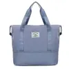 Bolsa de Viagem Impermeável de Grande Capacidade com Camada Dupla e Separação de Seco e Molhado, Bolsa Esportiva para Yoga, Natação, Fitness, Mala para Viagem de Curta Distância