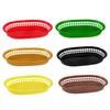 Cesta Oval para Batatas Fritas de Plástico, Cesta Oval para Fast Food, Prato de Petiscos para Sala de Estar KTV, Cesta para Frango Frito, Cesta para Pão de Cor Personalizável, Transfronteiriço