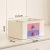 Caja de almacenamiento tipo cajón de escritorio en estilo romántico parisino, organizador de papelería para escritorio de estudiante, gran capacidad, apilable