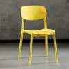 Silla de Comedor de Plástico para el Hogar Nórdico, Silla Sencilla de Ocio con Respaldo, Elegante Silla de Plástico para Escritorio y Negociación, Taburete para Exteriores