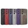 Funda para Teléfono Móvil con Soporte Anticaída de Fibra de Carbono de Fábrica Adecuada para Samsung Samsung S25 Ultra Funda Protectora Magnética