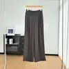 Pantalones de Refrigeración 26 Verano Delgados Blancos Coloridos de Pierna Ancha Pantalones Casuales de Traje para Mujer Pantalones Elegantes y Fluidos de Longitud hasta el Suelo