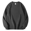 Sudadera de Algodón Hua para Hombre y Mujer, Manga Regular, Cuello Redondo, Color Sólido, Casual, Holgada, Capa Base Pullover, 300g Primavera/Otoño