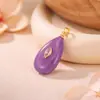 Pingente de zircônia cúbica imitação de pedra natural transfronteiriço, um acessório de nicho e moderno que complementa qualquer look.; Colar e pulseira de ágata sintética, componentes para joias DIY