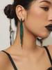 Pendientes largos con borlas superbrillantes del Joker de AliExpress, pendientes exagerados con personalidad femenina, joyería para las orejas al por mayor.