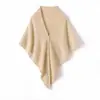 Bufanda Grande Triangular de Cachemir 100% Puro Estilo Nuevo Otoño e Invierno Cepillado Real Chal para Hombro y Cuello Pañuelo Exterior para Cheongsam