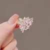 2026 Nuevo Modelo Pinza para el Cabello de Hoja de Cristal Rosa para Mujer, Tamaño Pequeño, Pasador para Flequillo Frontal, Accesorio para el Cabello de Lujo Ligero de Alta Gama