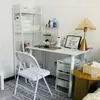 Escritorio largo para ventana escritorio de estudio madera de cerezo escritorio doble para computadora estantería Mesa para niña de dormitorio larga