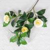 Flor artificial de camelia flor artificial flor seca decoración nuevo chino floral sala de estar mesa de comedor dormitorio arreglo floral decorativo fresco