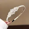 Tiara de cabelo de borda fina, super elegante, estilo doce de dama coreana, popular online, pérola, prática para sair, tiara fina, headbands, grampo de cabelo feminino, acessório de cabelo