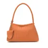 Bolsa de Axila com Padrão Trançado Único, Bolsa de Mão Estilosa, Bolsa Baguete de Ombro Retro Fashion