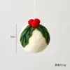 Nuchi Decoração de Natal Transfronteiriça Bolas de Natal de Feltro de Lã Bolas Irregulares Feitas à Mão Pingentes de Bola para Decoração de Árvore de Natal