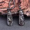 Collar con colgante de obsidiana de ojo de color hielo natural para hombre, venta al por mayor, de fábrica de obsidiana, con un valiente y dominante