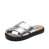 ZHR Sandalias de Exterior Planas con Punta Redonda para Mujer 2024 Verano Nuevo Conjunto Sandalias y Chanclas Retro Perezosas Ligeras Antideslizantes