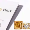 Piedras Cuadradas de Moissanita de Corte Princesa de Colores en Color D, Amarillas, Rojas, Azules, Piedras Sueltas de Moissanita con Certificado Gra al por Mayor