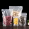 Sacos Stand-Up Autovedantes Transparentes para Embalagem de Frutas Secas, Sacos Selados à Prova de Umidade de Plástico Fosco, Sacos Espessos para Embalagem de Alimentos