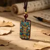 Chaveiro Pingente de Sandália Pintada Estilo Chinês, Amuleto de Segurança Anti-Perda para Homens e Mulheres, Presente de Ano Novo de Alta Qualidade