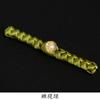Botones de Disco Estilo Chino Lámina Dorada Satinada Trenza de Cuentas de Jade Botones Tejidos a Mano Accesorio Decorativo Retro Hanfu Cheongsam