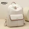 Mochila Feminina 2025 Nova Moda para o Trabalho Mochila de Grande Capacidade Bolsa para Estudante Universitário Mochila Leve para Viagem com Compartimento para Computador