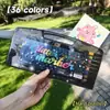 Marcador de Brillo de Dos Colores de Doble Punta Pluma de Acuarela de Punta Suave para Cuadernos Especial Pincel de Brillo para Niños No Tóxico y Lavable