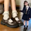 Zapatos de piel para niña 2026 primavera y otoño nuevos versátiles de suela blanda estilo universitario para niños mayores zapatos Mary Jane de actuación para niños mayores