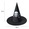 Sombrero de Bruja de Halloween Tela Oxford Sombrero de Mago Suministros para Disfraz Baile de Graduación Sombrero de Bruja Mágico Maquillaje Accesorios para Disfraz