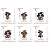 Fantasma Rosa Fofo de Halloween Segurando um Pirulito Pingente Plano de Acrílico Decoração de Feriado Ornamento Adereço