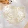 Roupas íntimas de renda femininas algodão antibacteriano no entrepernas shorts para meninas cintura média sexy respirável leve shorts de triângulo para meninas cabeça