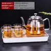 Juego de Tetera de Vidrio al por Mayor para el Hogar Resistente a Altas Temperaturas Engrosado Gran Capacidad Juego de Té Hervidor de Agua Filtro Tetera para Infusión