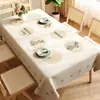 Mantel estilo crema, impermeable, a prueba de aceite, lavable, resistente al calor, nuevo modelo 2025, lujo ligero, tacto de alta gama, mantel rectangular