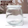 Pote de Pudim Selado, Copo para Assar Gelatina com Tampa, Copo Transparente de Vidro para Mousse e Iogurte, Garrafa Dosadora de Sobremesa de Leite com Parede Dupla