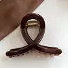 Pinzas para el Cabello de Color Gelatina Oscura con Acabado de Alta Gama, Pinzas de Garra, Pinzas de Tiburón, Accesorios para el Cabello que No Dañan el Cabello, Estilo Lujo Ligero, Estampado de Leopardo Gris Contrastante