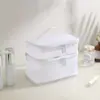 Nova Bolsa de Maquiagem de Malha Transparente com Grande Capacidade, Bolsa de Higiene Pessoal de Viagem Simples e Portátil, Bolsa de Cosméticos Portátil de Camada Dupla