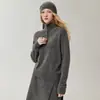 Suéter de Punto de Cachemira de Cuello Alto de Nuevo Diseño Otoño 2026 para Mujer, Corte Holgado, Adelgazante, Top Versátil