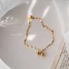 2022 Nova Pulseira Pequena de Bolas Gimmel Aço Titânio Feminina Ins Mori Simples Nicho High-end Pulseira Celebridade da Internet