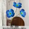 Flores de Amapola de Seda Artificiales de 3 Cabezas para Decoración de Pasillo de Salón de Bodas, Decoración Suave, Flores Falsas, Al Por Mayor en Stock