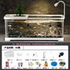 Acuario premium para sala de estar, acuario ecológico para uso doméstico, pecera para goldfish que mejora el oxígeno y crea olas, modelo de escritorio con paisaje de arroyo natural