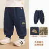 Calça Kaka Panda Infantil Forrada com Fleece Jeans para Meninos Roupas de Inverno para Meninas Calça Longa de Inverno para Bebê Calças para Bebês e Crianças Tendência