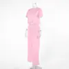 Atacado Transfronteiriço 2026 Primavera Europeia e Americana Estampa de Coração Manga Curta Calça Longa Roupa de Casa Feminina Pijama de Tricô Conjunto de Duas Peças