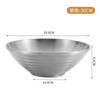 Tazón de Sopa de Acero Inoxidable 304 de Doble Capa Antiescaldante con Rosca, Tazón para Arroz, Tazón para Hot Pot Picante, Tazón para Ramen, Tazón para Fideos con Rosca, Tazón Cónico
