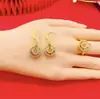 Nuevo Venta Caliente Moda Retro Diamante de Color Colgante Incrustado Calabaza de Diamante Caramelo de Color Hebilla Ping'an Collar Pendientes Al por Mayor