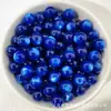 Cuentas Redondas de 8-12 mm Ojo de Gato de Imitación Cuentas de Resina Agujero Recto Pulsera Colgante Cadena de Teléfono Hechos a Mano con Cuentas Sueltas
