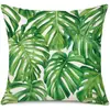 Novedades Primavera y Verano Productos para el Hogar Transfronterizos Funda de Almohada de Lino con Hojas Funda de Almohada Caliente de Amazon Funda de Almohada Lumbar Venta al por Mayor